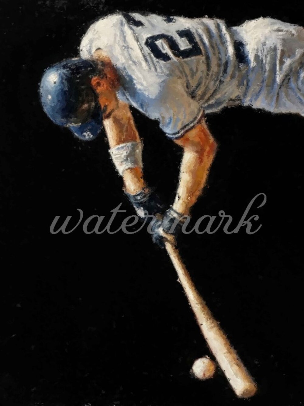 Don Mattingly Painting PRINT 8x10 Lithograph Limited Edition Print